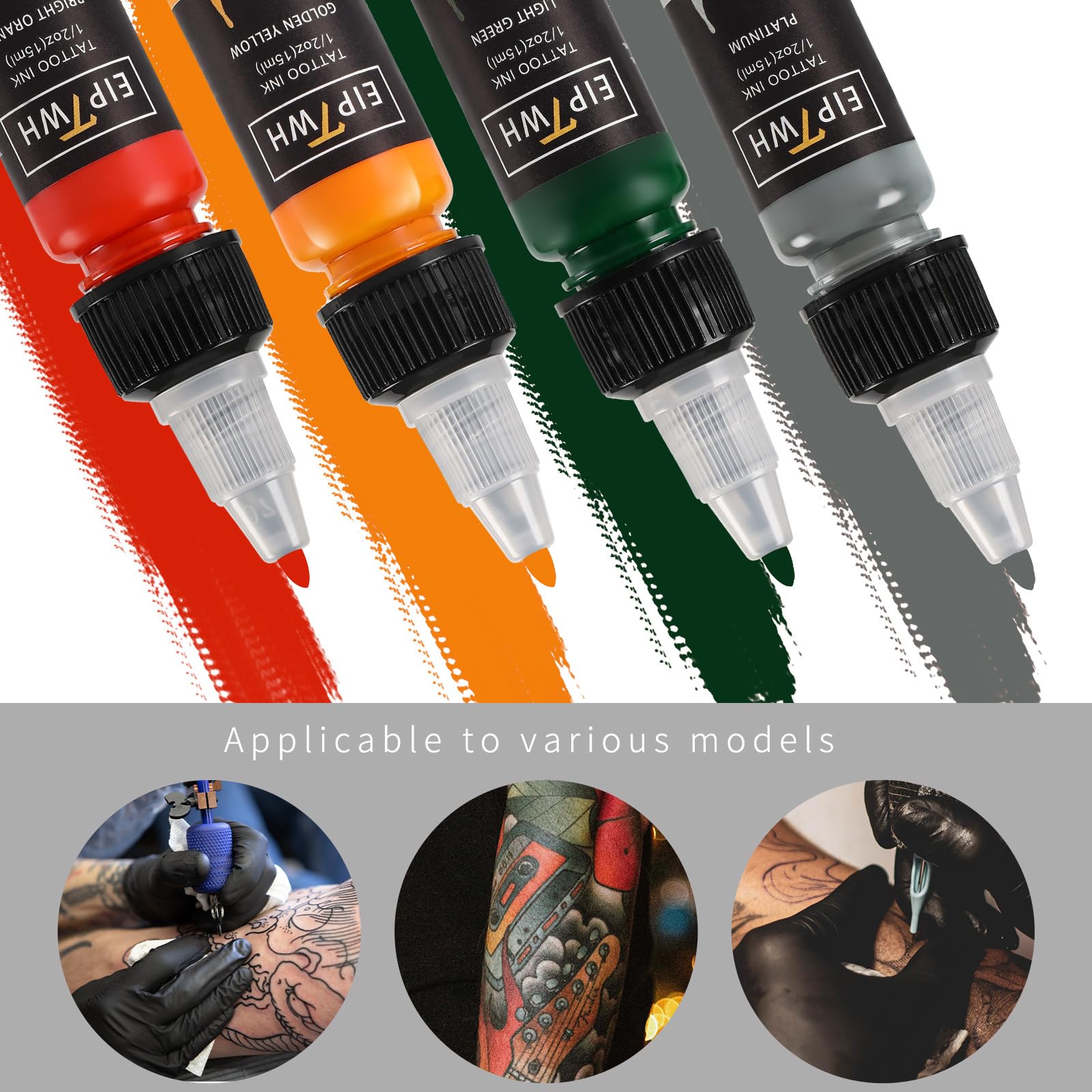 Bouteilles EIPTWH encre tatouage, fermeture étanche pour réduire le gaspillage.