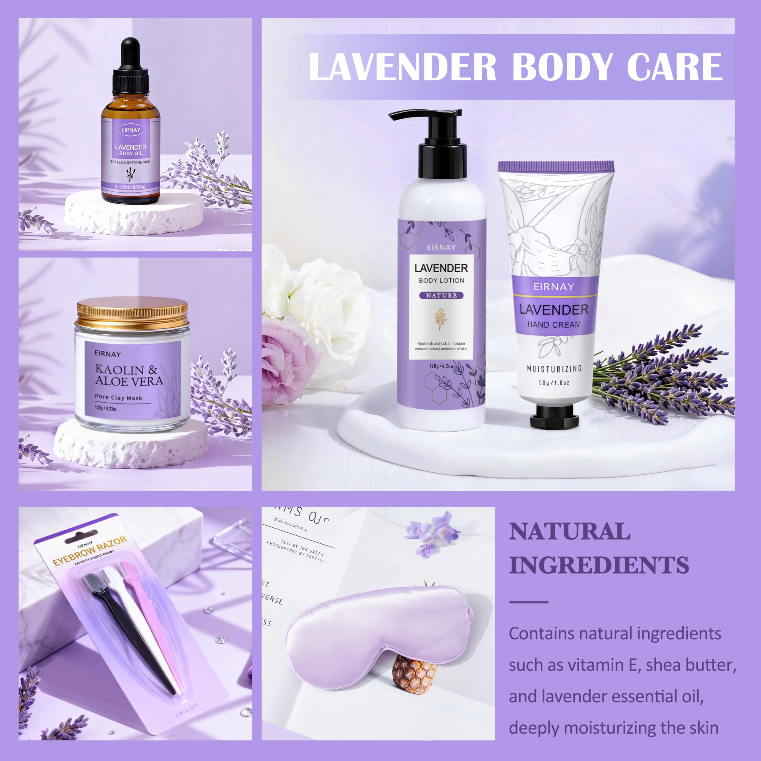 Masque argile visages EIRNAY pour nettoyer en douceur.