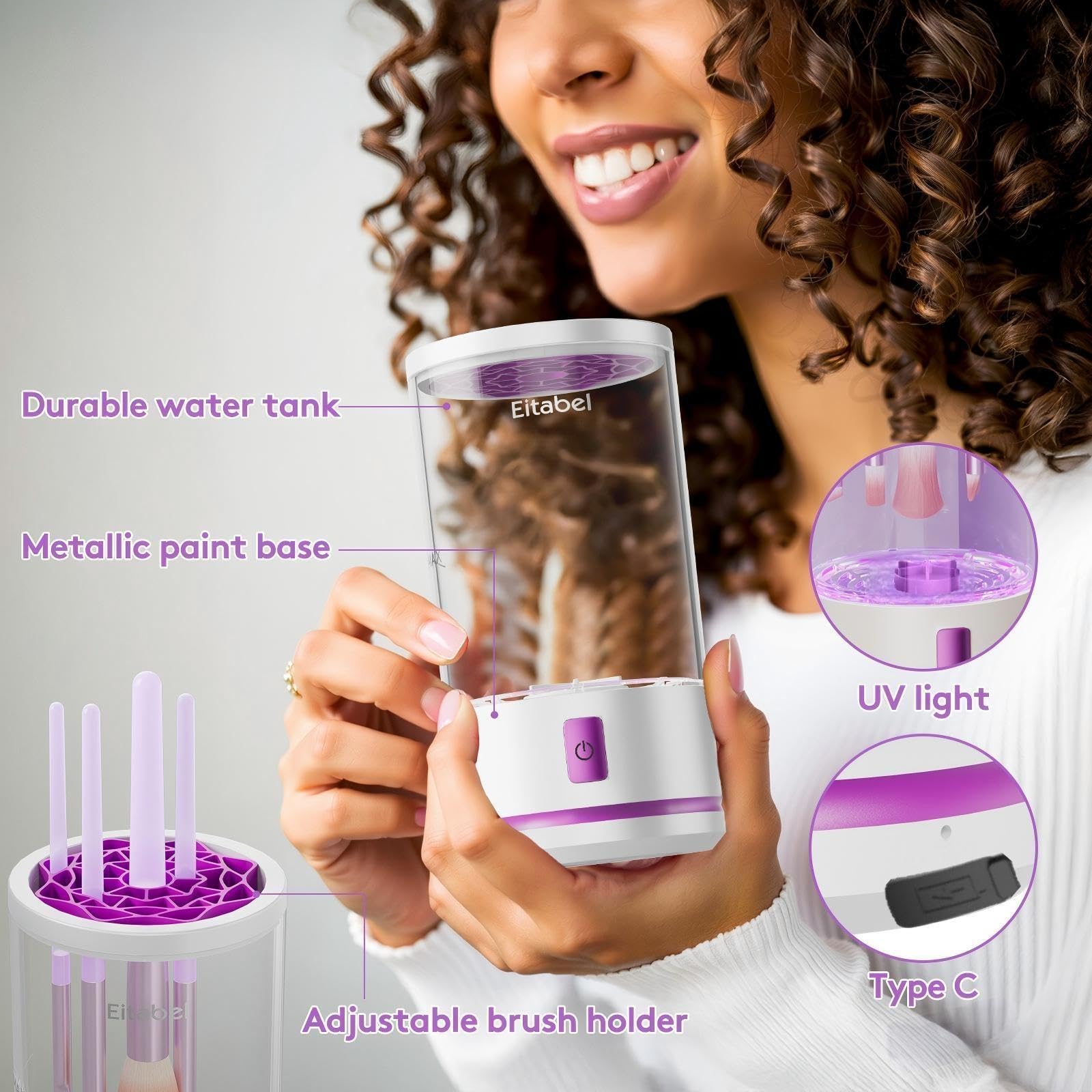 Nettoyage compact et portable des pinceaux avec l'appareil EITABEL