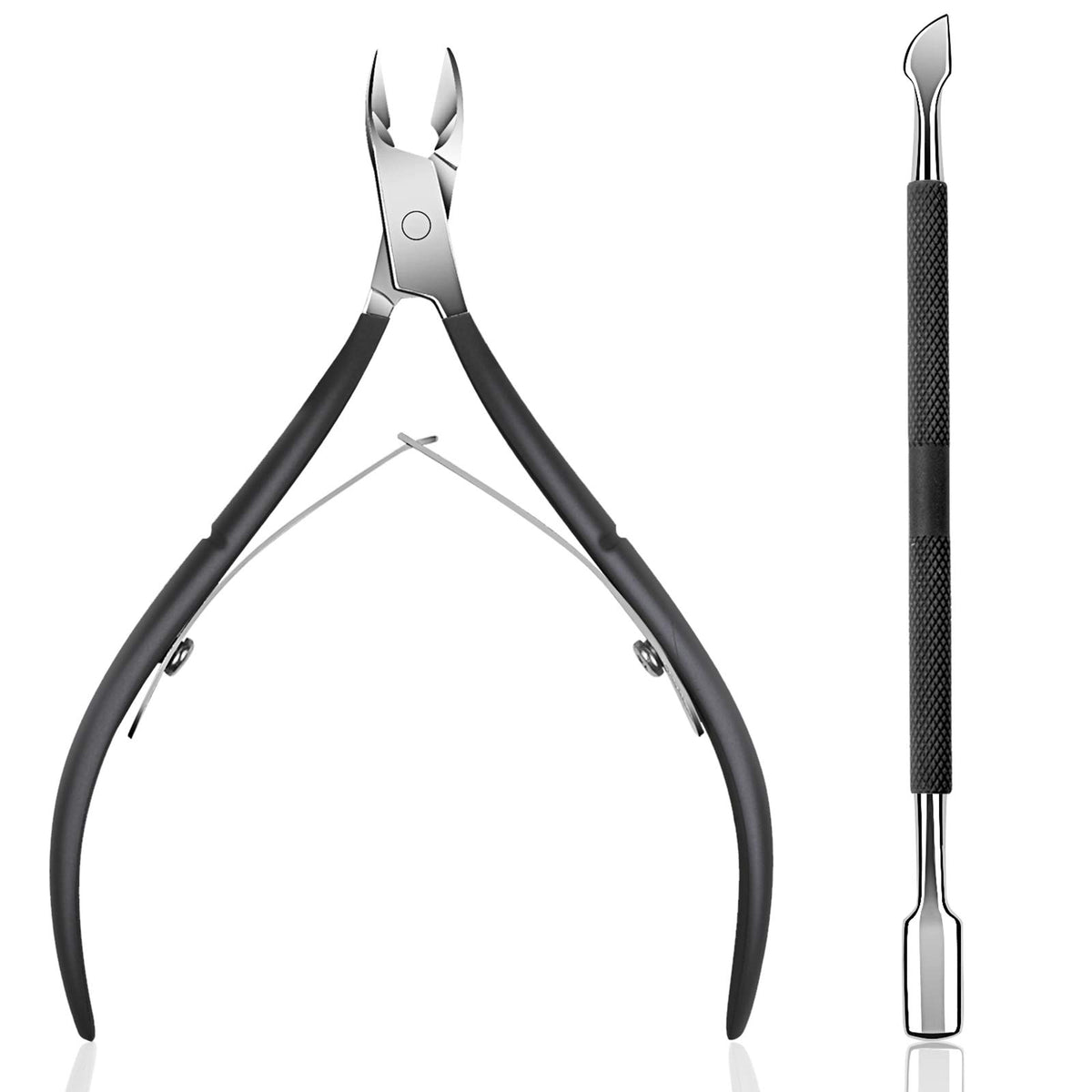 Ejiubas coupe-cuticule avec poignée ergonomique pour un maniement précis.