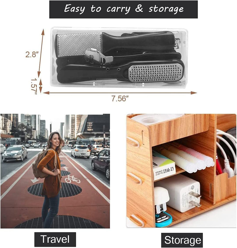 Boîte de rangement EKOCSIO, transport facile pour kits de pédicure.