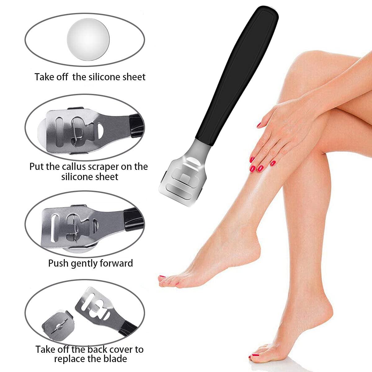 EKOCSIO grattoir-pieds – accessoire robuste pour callosités