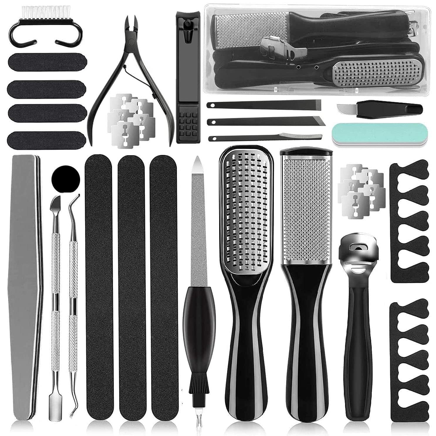 EKOCSIO kit pédicure 36 en 1 – ensemble complet pour soins des pieds à domicile