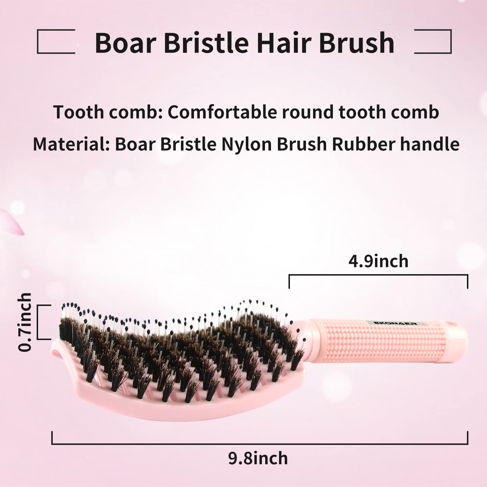 EKONAER brosse cheveux humides ou secs, utilisable en tout contexte