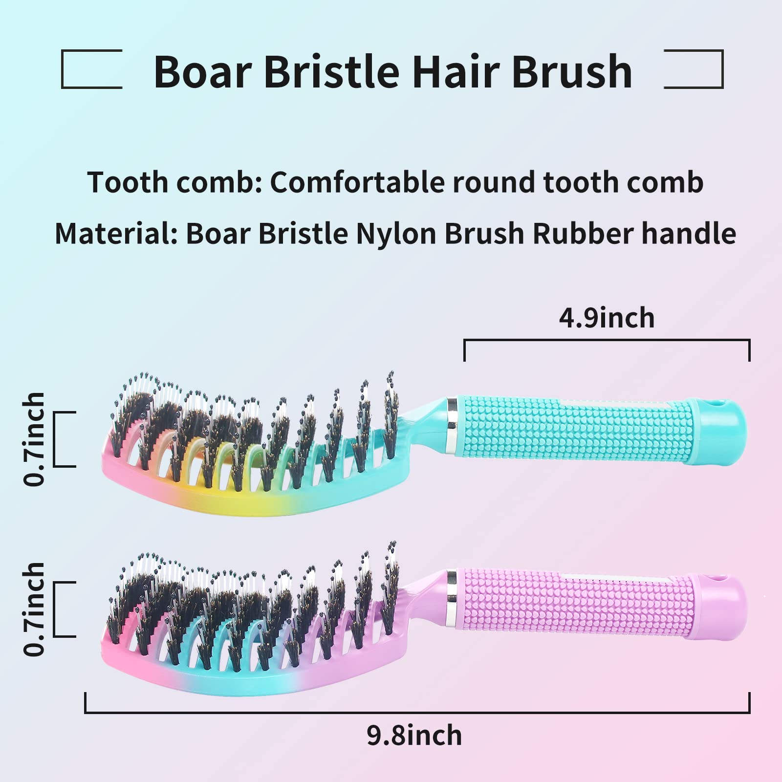 Brosse EKONAER idéale pour adultes et enfants, démêlage rapide sans douleur.