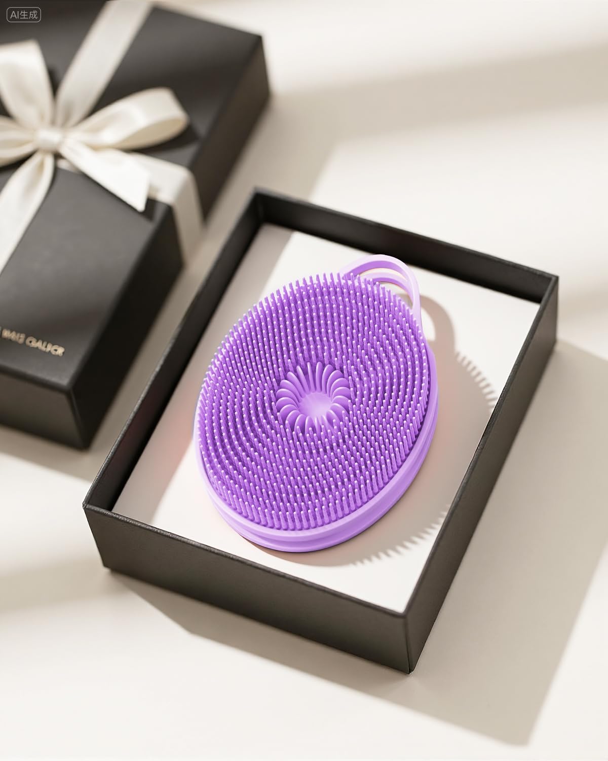 Design lavande EKOTTOK, brosse soin corporel apaisant