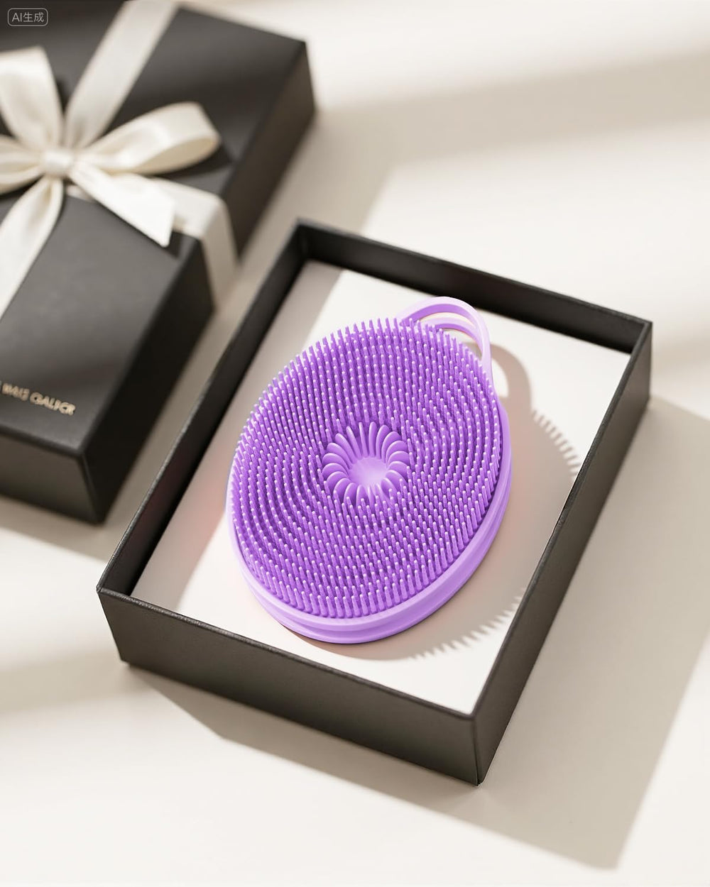 Design lavande EKOTTOK, brosse soin corporel apaisant