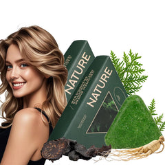 Shampoing solide ekxzvg Nature Triangle emballage durable, idéal pour voyage et déplacements.