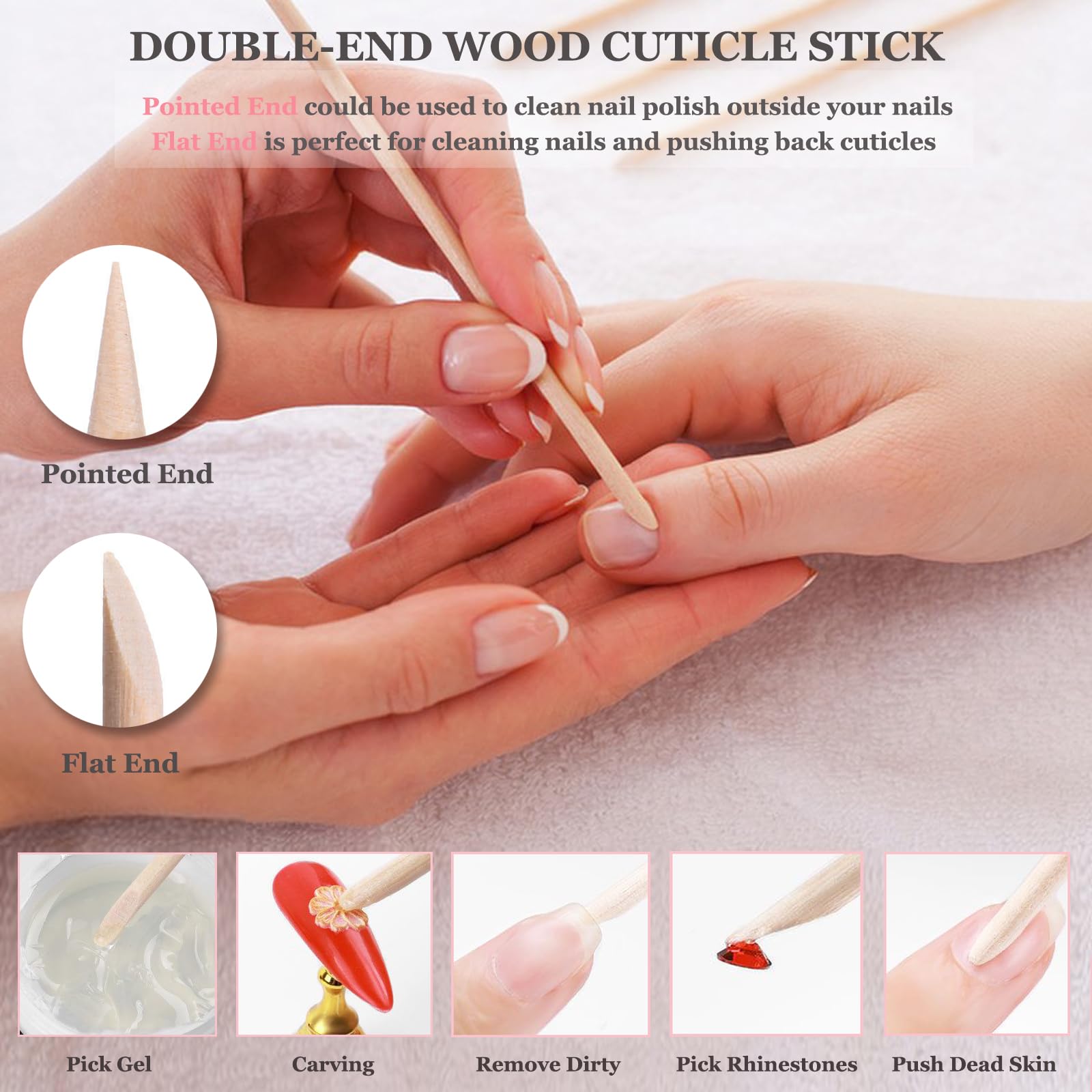 ELALRAU carte-instructions-ongles: guide clair inclus pour une pose précise.