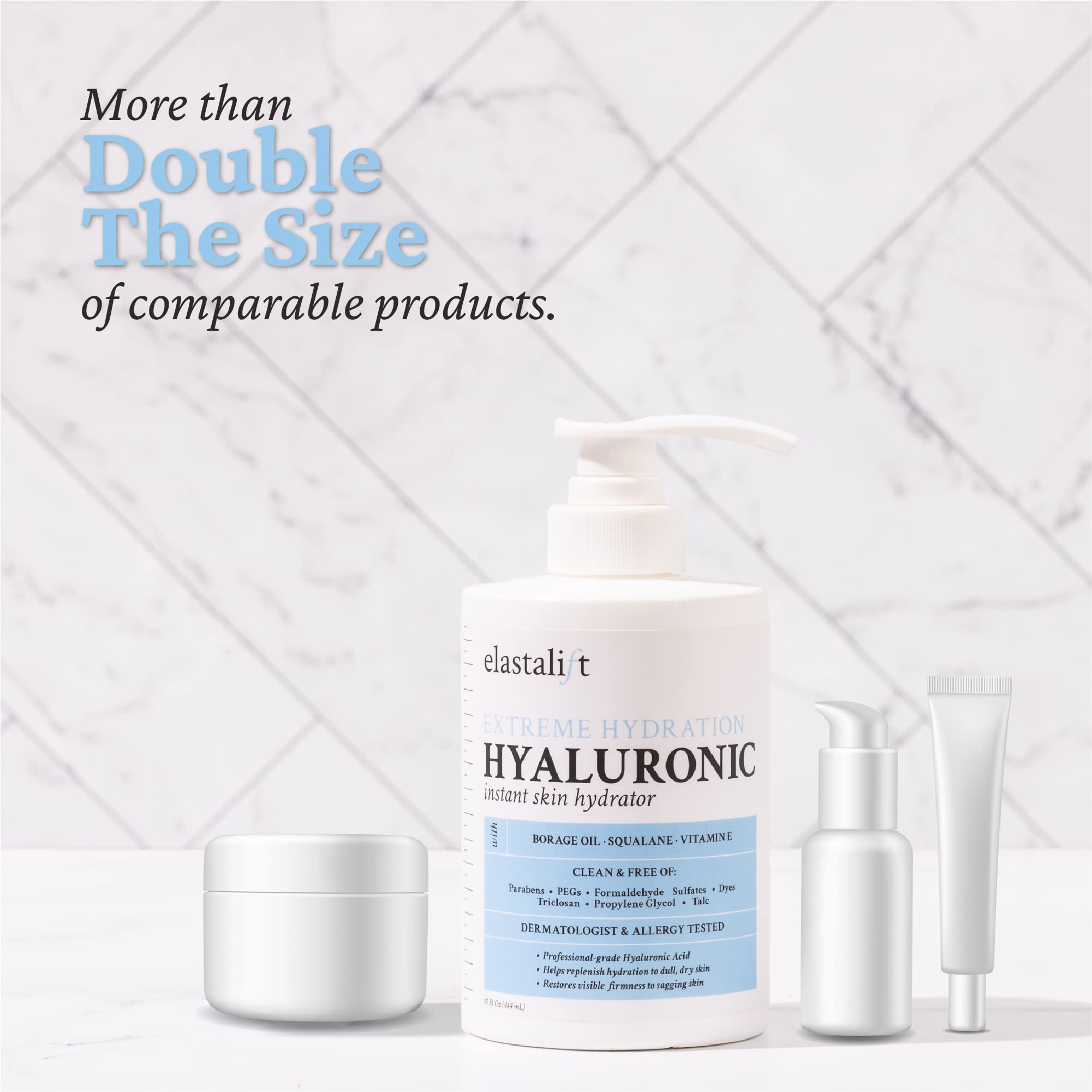 Elastalift Bouteille pompe – design pratique pour routine quotidienne.