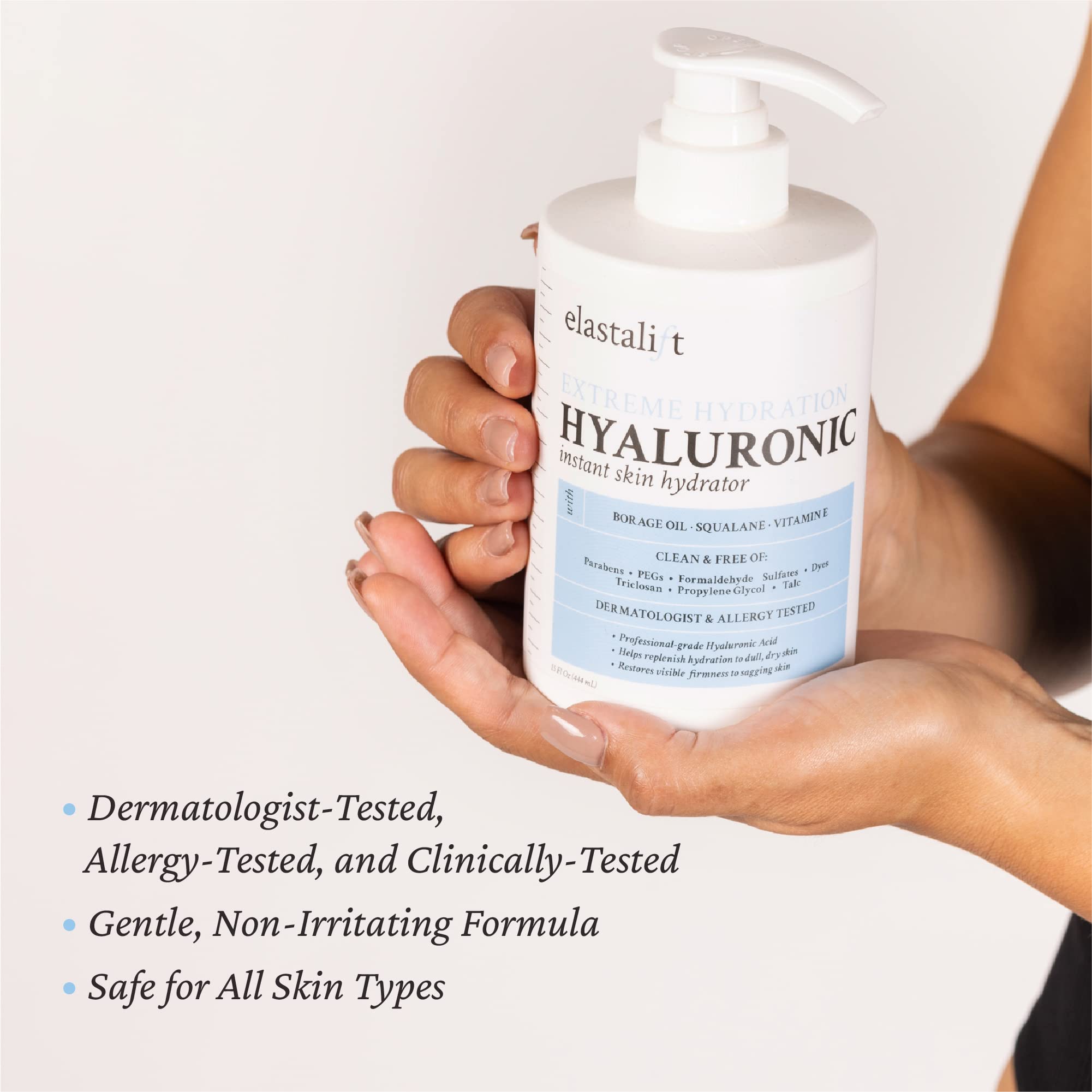 Elastalift Formule légère et non grasse conçue pour tous les types de peau.