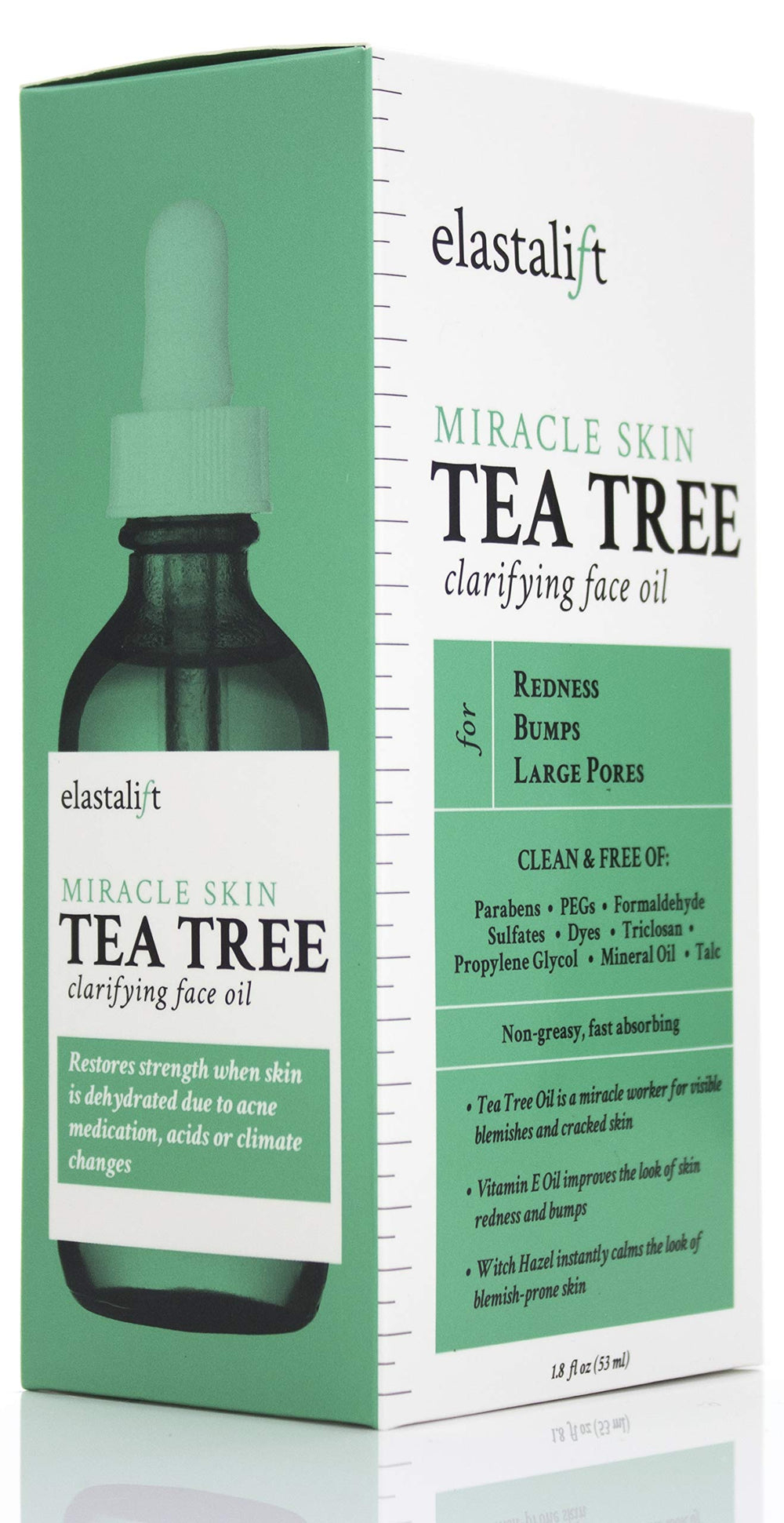 Elastalift huile arbre à thé hamamelis tonique : soin naturel pour la peau.