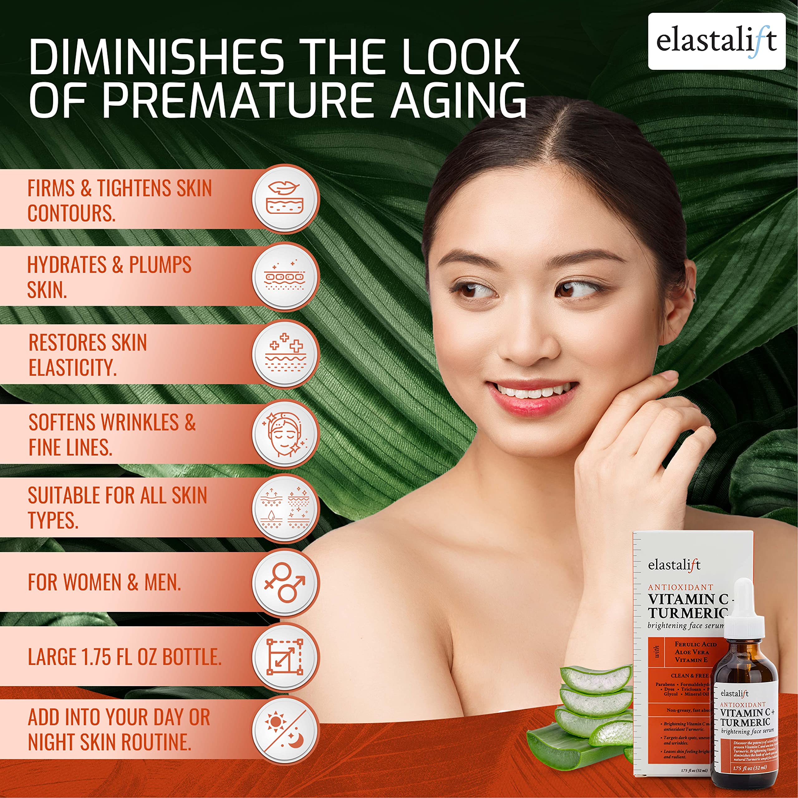 Elastalift label highlights clean beauty attributes