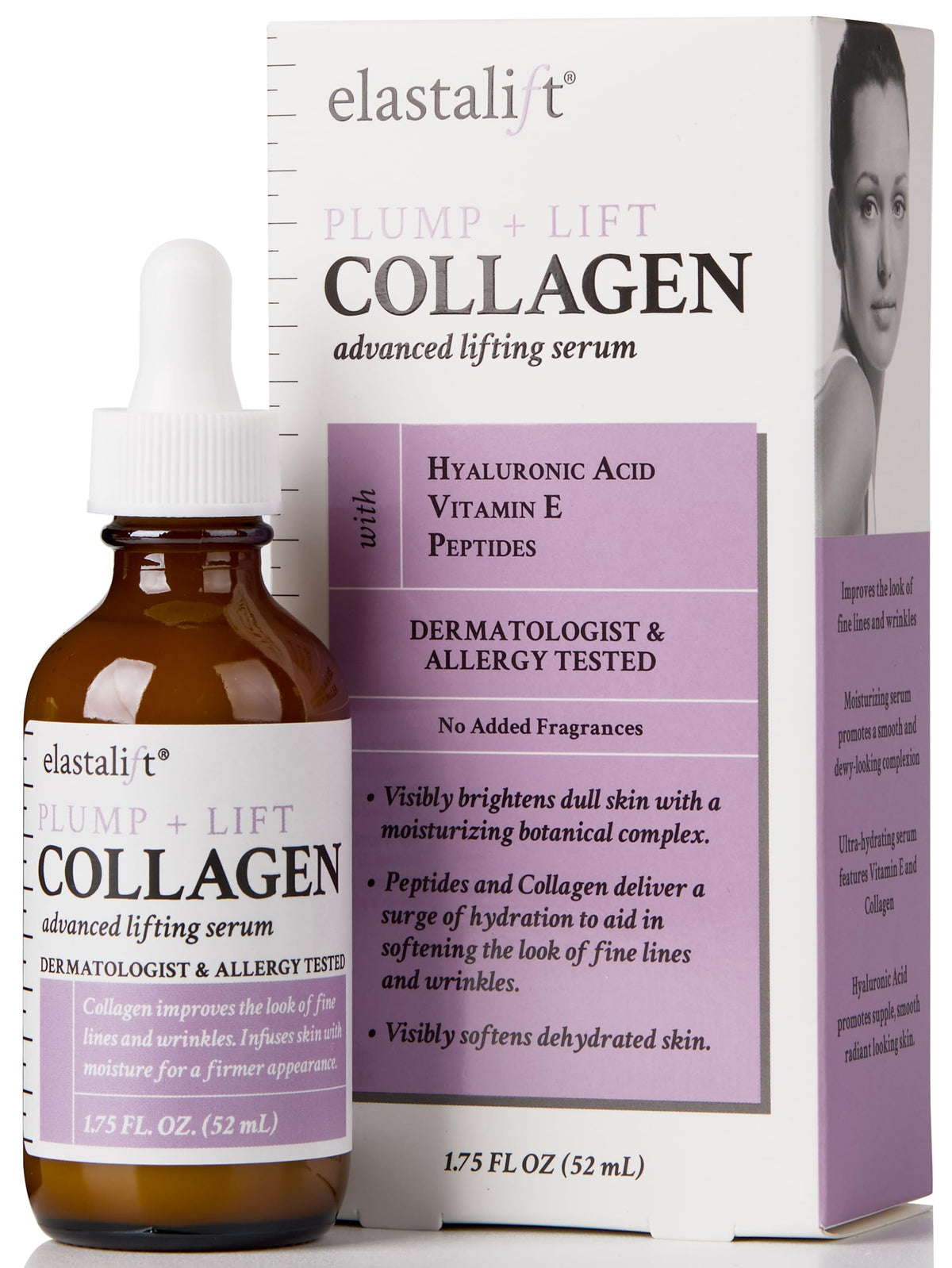 Elastalift Sérum Visage Lift, texture fluide pour une peau tonifiée.