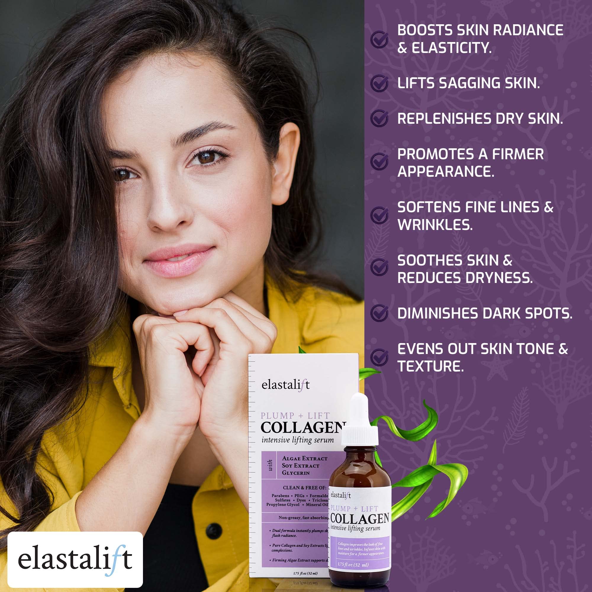 Elastalift Sérum Visage Sans Parfum, douceur pour peau sensible.