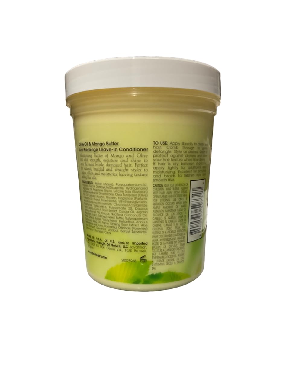 ElastaQP Olive-Mangue Conditionneur application sur cheveux, texture légère et hydratation.