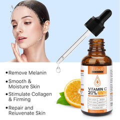 ELBBUB sérum vitamine C, pipette pratique, hydrate profondément et laisse la peau lisse.