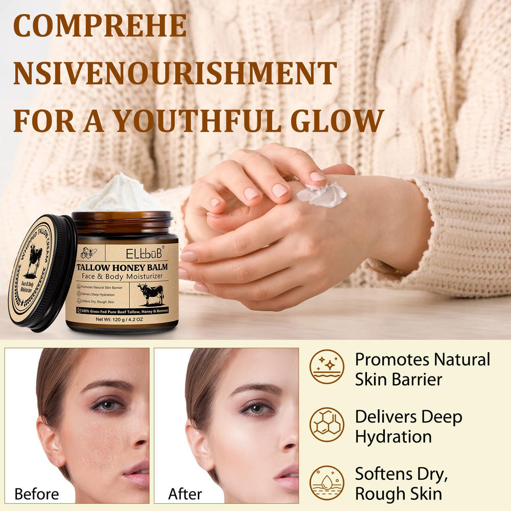 ELBBUB Crème Tallow – texture légère et absorption rapide sur peau sèche