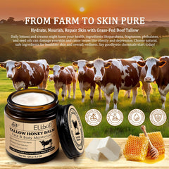 ELBBUB Crème Tallow – focus ingrédients miel et cire pour nourrir la peau