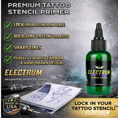 Electrum gel-transfert-stencil-carbon: compatible pochoirs carbone pour contours renforcés.