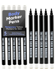 Stylo marqueur Element Tattoo Supply violet à pointe épaisse pour tracés nets sur peau.
