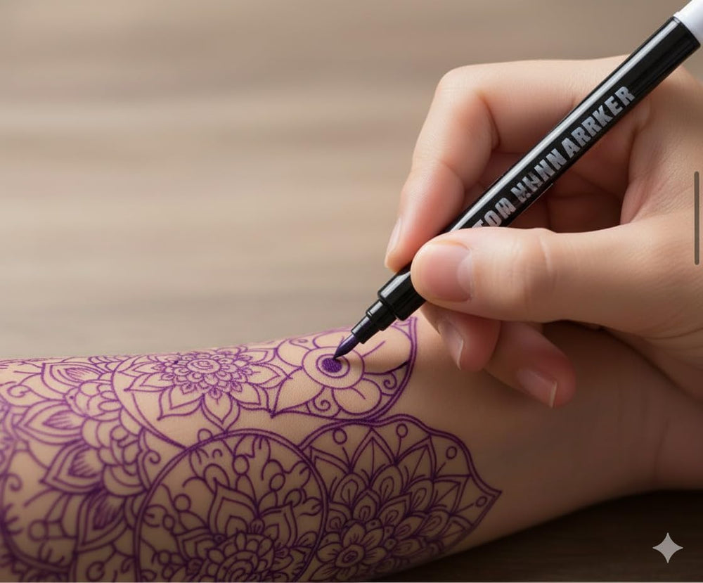 Marqueur peau violet à pointe épaisse pour tracés durables et précis.