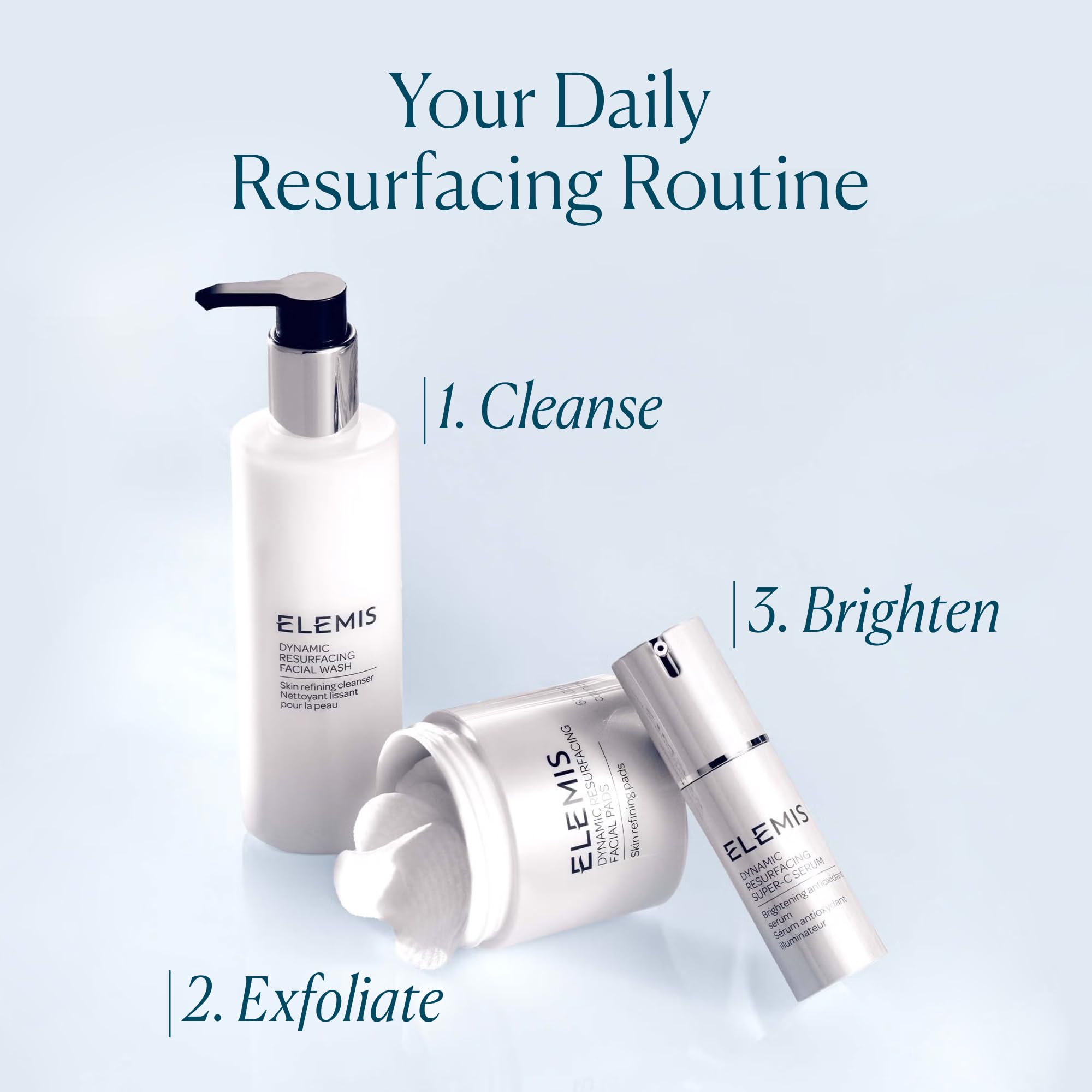 ELEMIS Actifs brillance – teint plus lumineux et peau revitalisée.