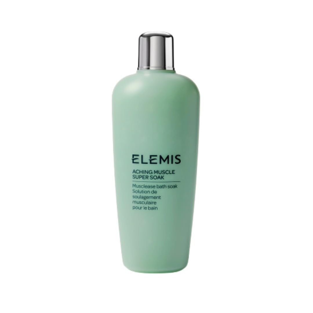 Elemis – bouteille du bain pour muscles douloureux, sensation apaisante après l'effort.