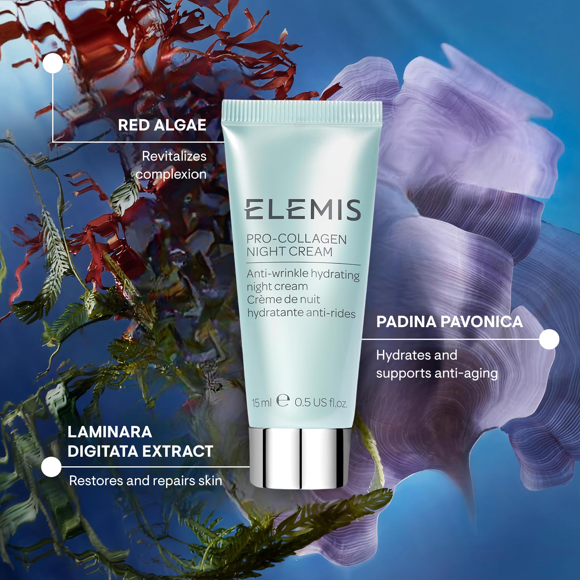 Fermeté et élasticité potentiellement améliorées avec ELEMIS Pro-Collagen Nuit.