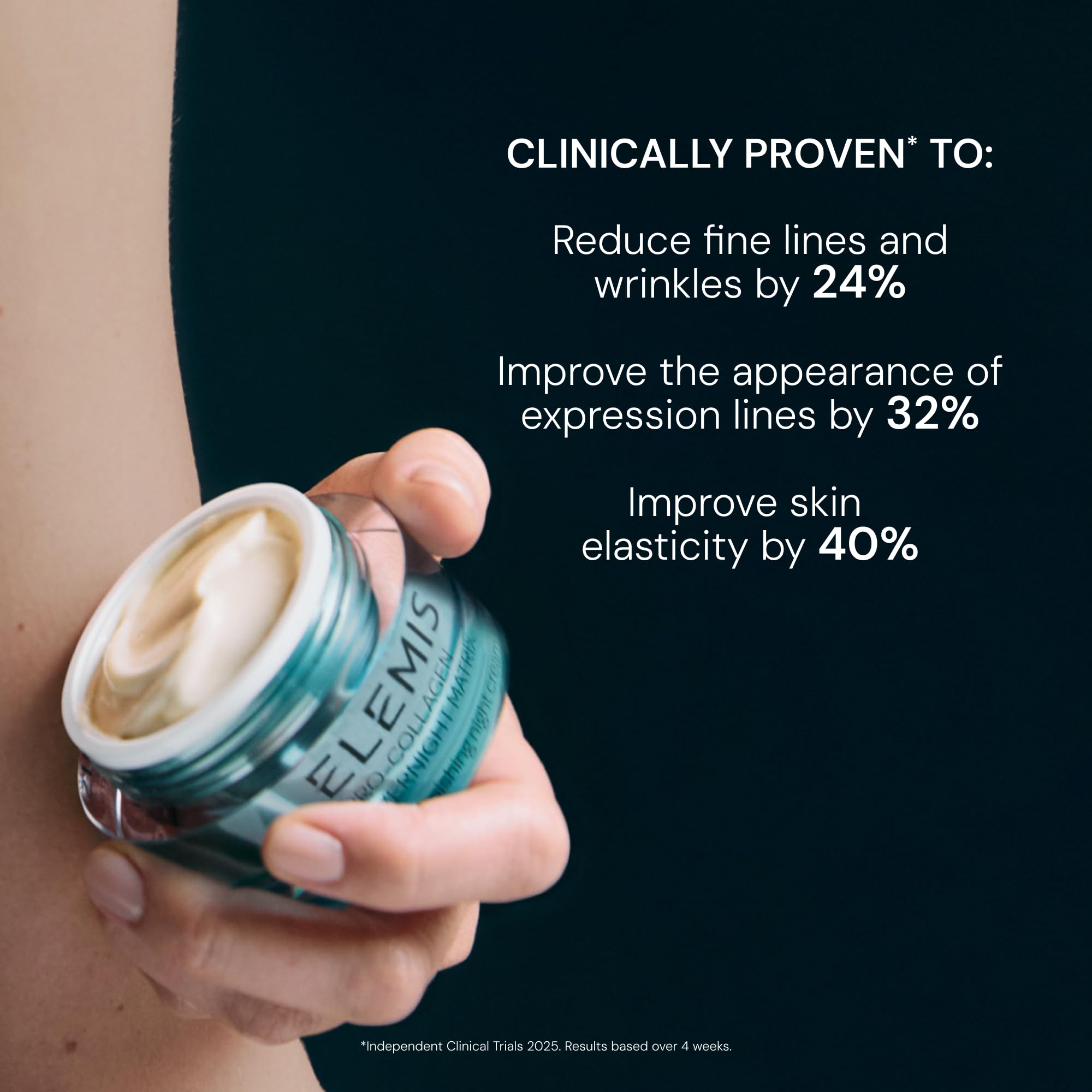 Pot d'ELEMIS Pro-Collagen Overnight Matrix vu en gros plan
