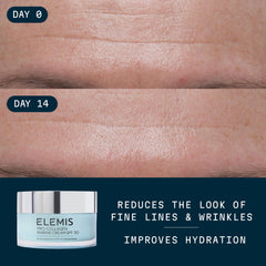 Texture gel-crème d'ELEMIS Pro-Collagen Marine Cream sur peau, sensation légère