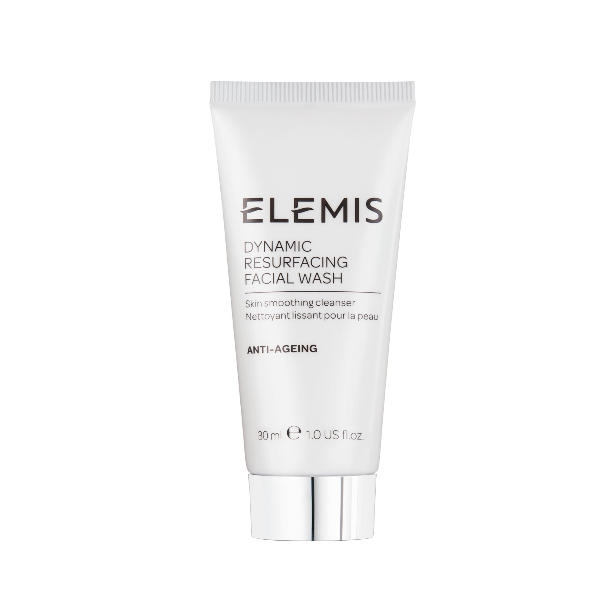 ELEMIS Dynamic Resurfacing Facial Wash, tube 30 ml prêt pour voyage et nettoyage en douceur.