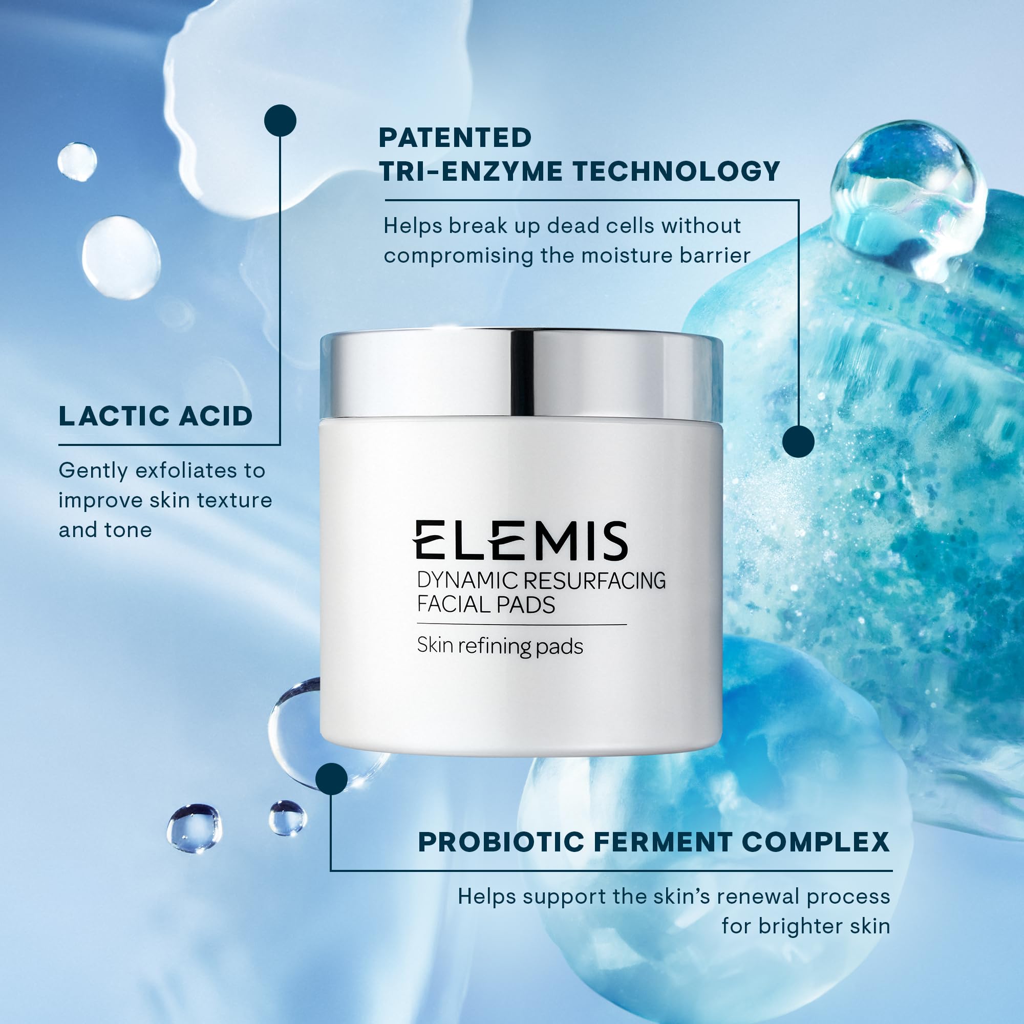 ELEMIS Dynamic Resurfacing Pads — peut lisser la peau et uniformiser le teint.