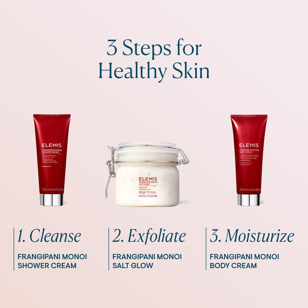 ELEMIS Frangipani Monoi crème pour le corps, sensorialité parfumée qui évoque l evasion.
