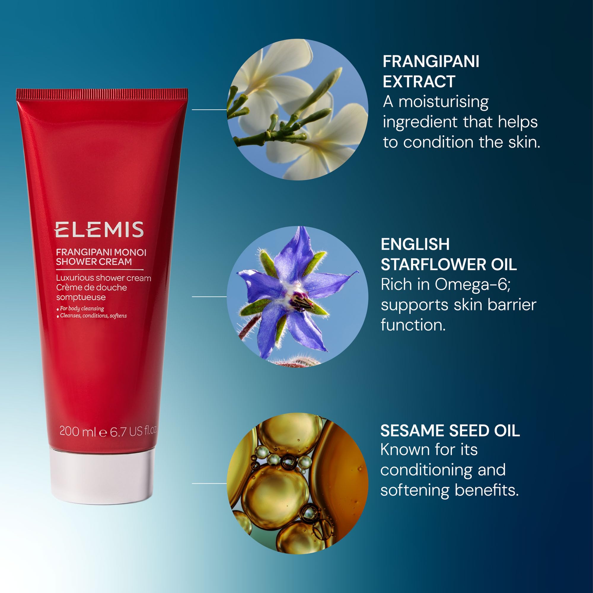 ÉLÉMIS Frangipani Monoi, hydratation-peau: peau douce et souple après utilisation.