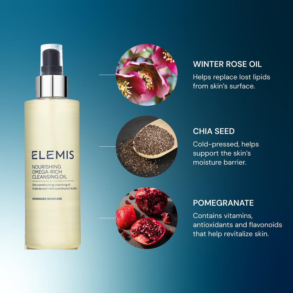 ELEMIS Huile Nettoyante Nourrissante — soin riche qui apaise et réconforte la peau.