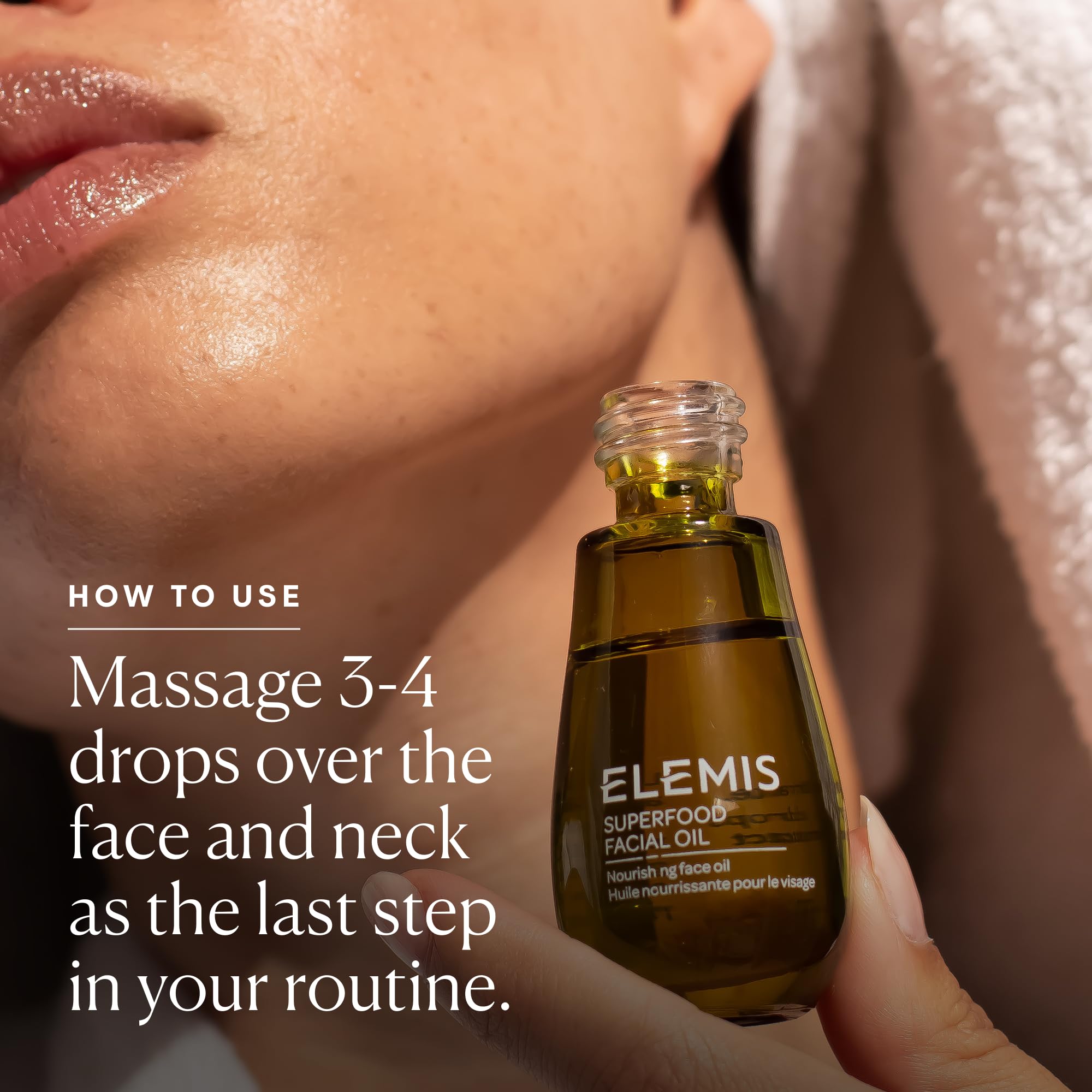 Soin quotidien ELEMIS Superfood; peau hydratée et lumineuse.
