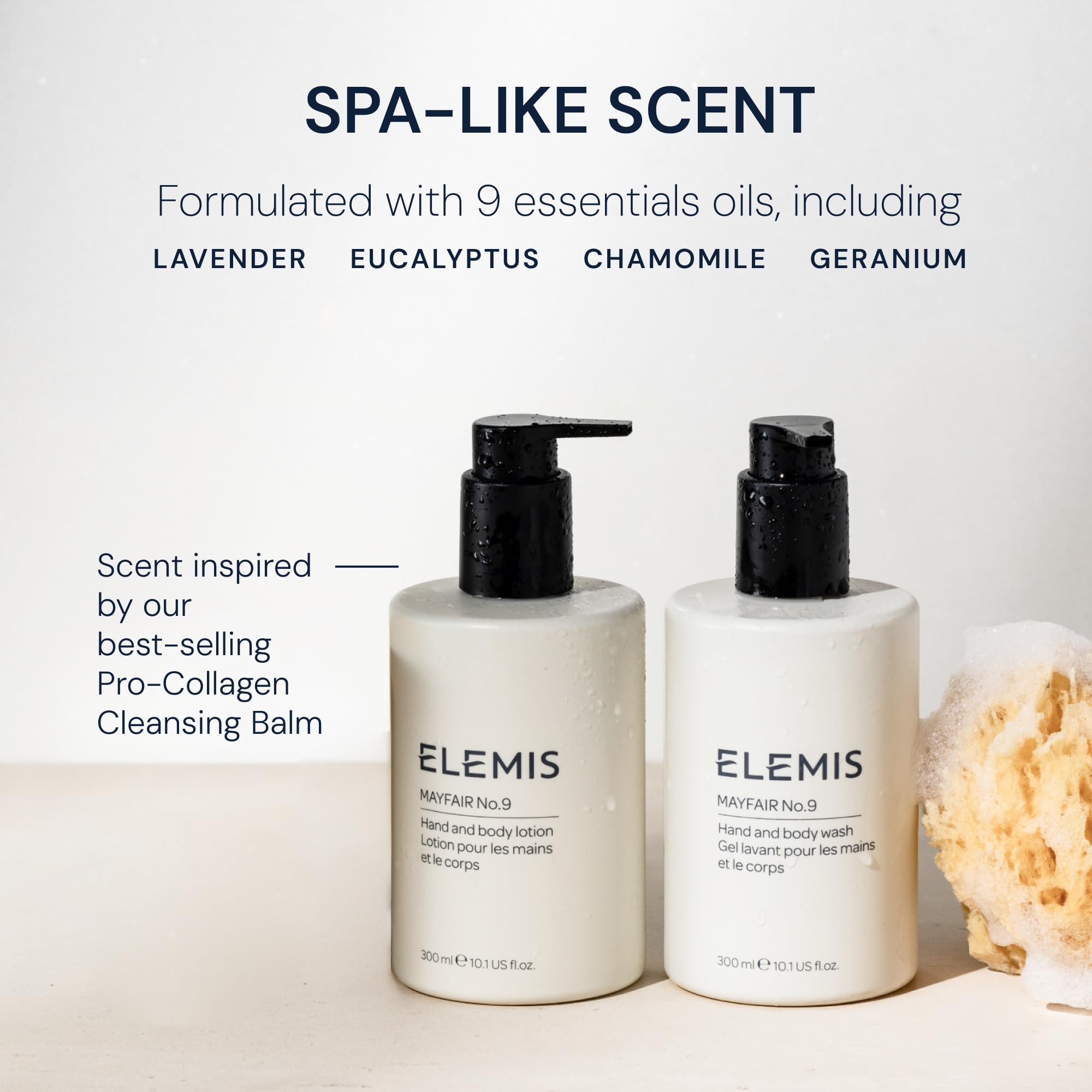 ELEMIS Mayfair No.9, hydratation légère, peau plus confortable après le lavage.