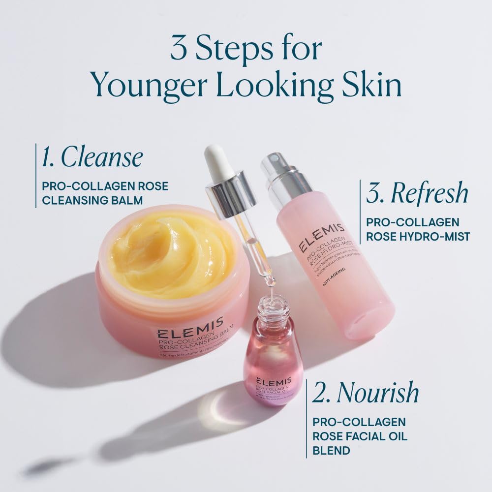 Emballage premium d’ELEMIS évoquant un soin visage luxueux et efficace.