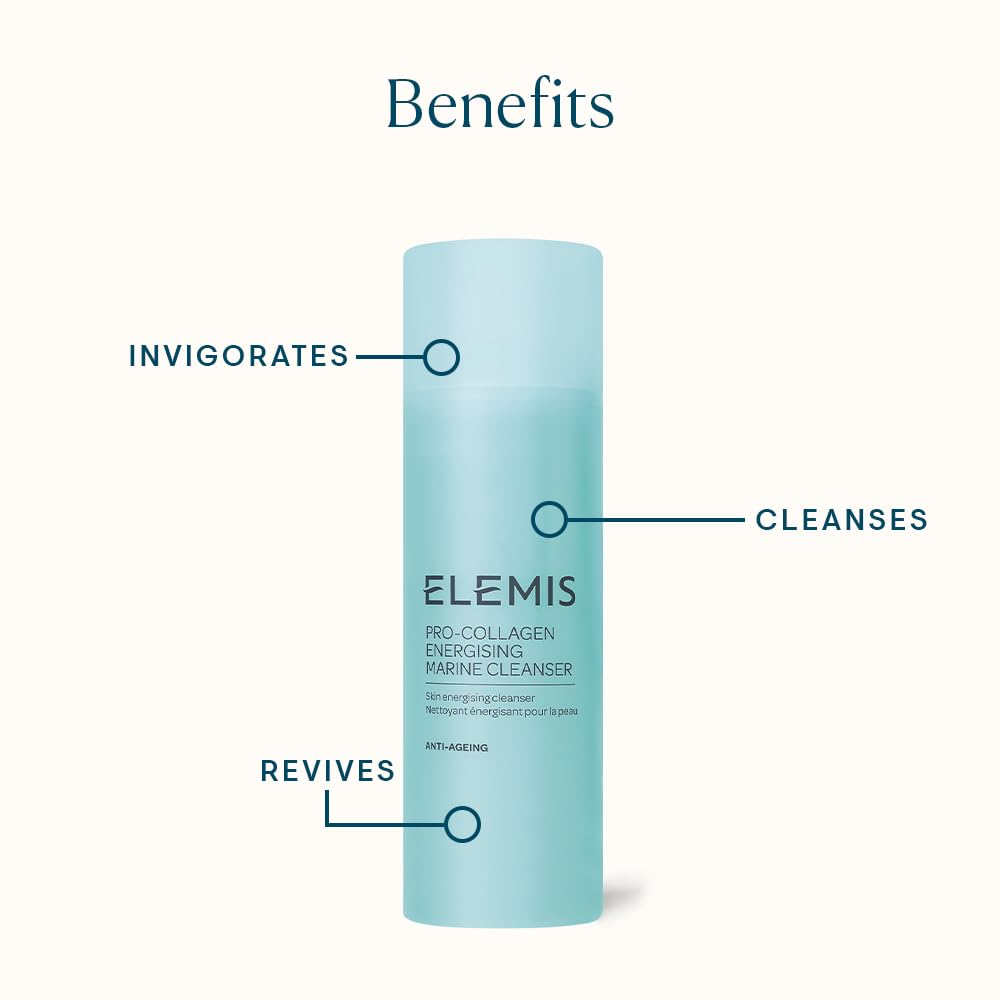 Massage du visage avec le gel nettoyant ELEMIS Pro-Collagène pour rafraîchir.