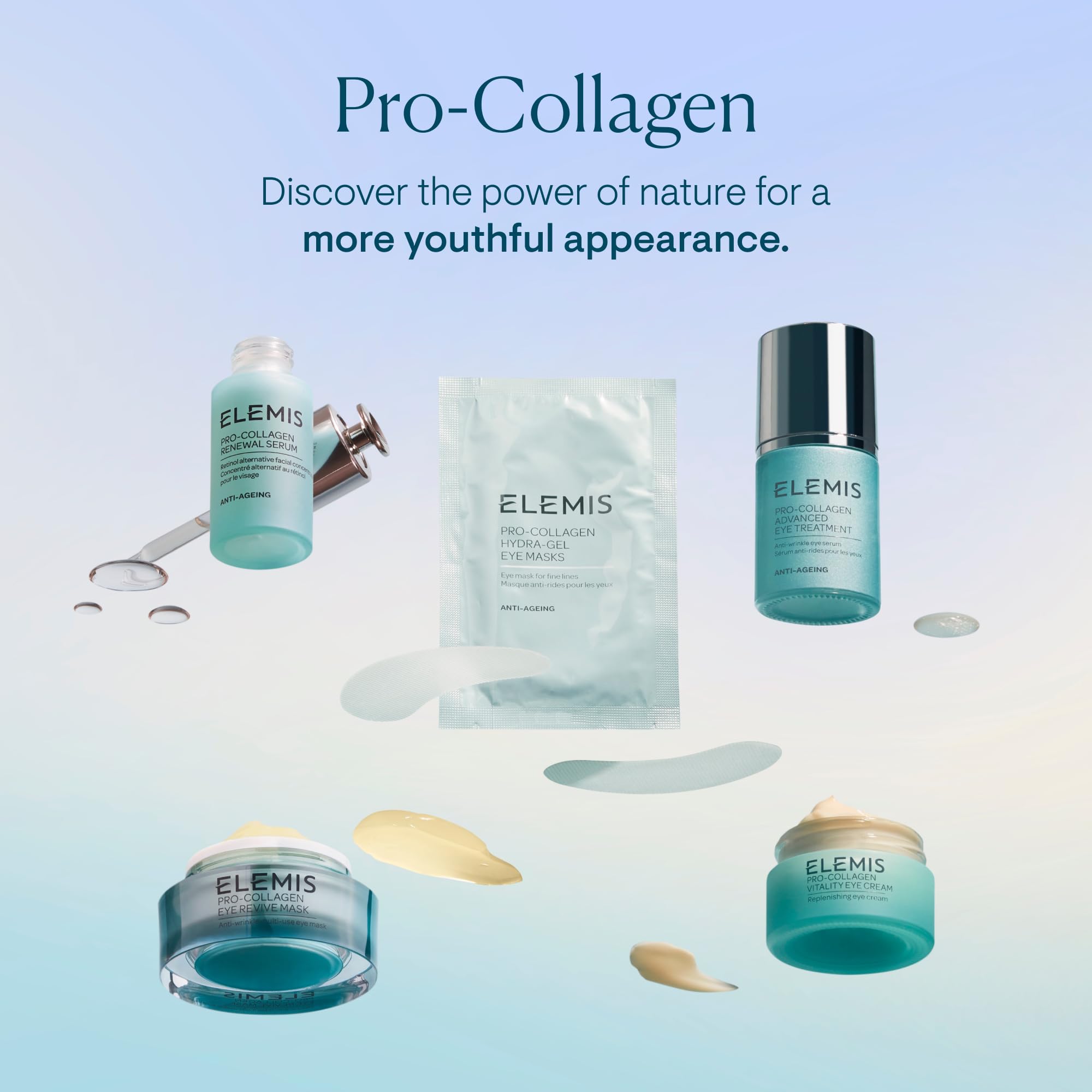 Hydratation du contour des yeux après utilisation des masques ELEMIS Pro Collagen Eye.