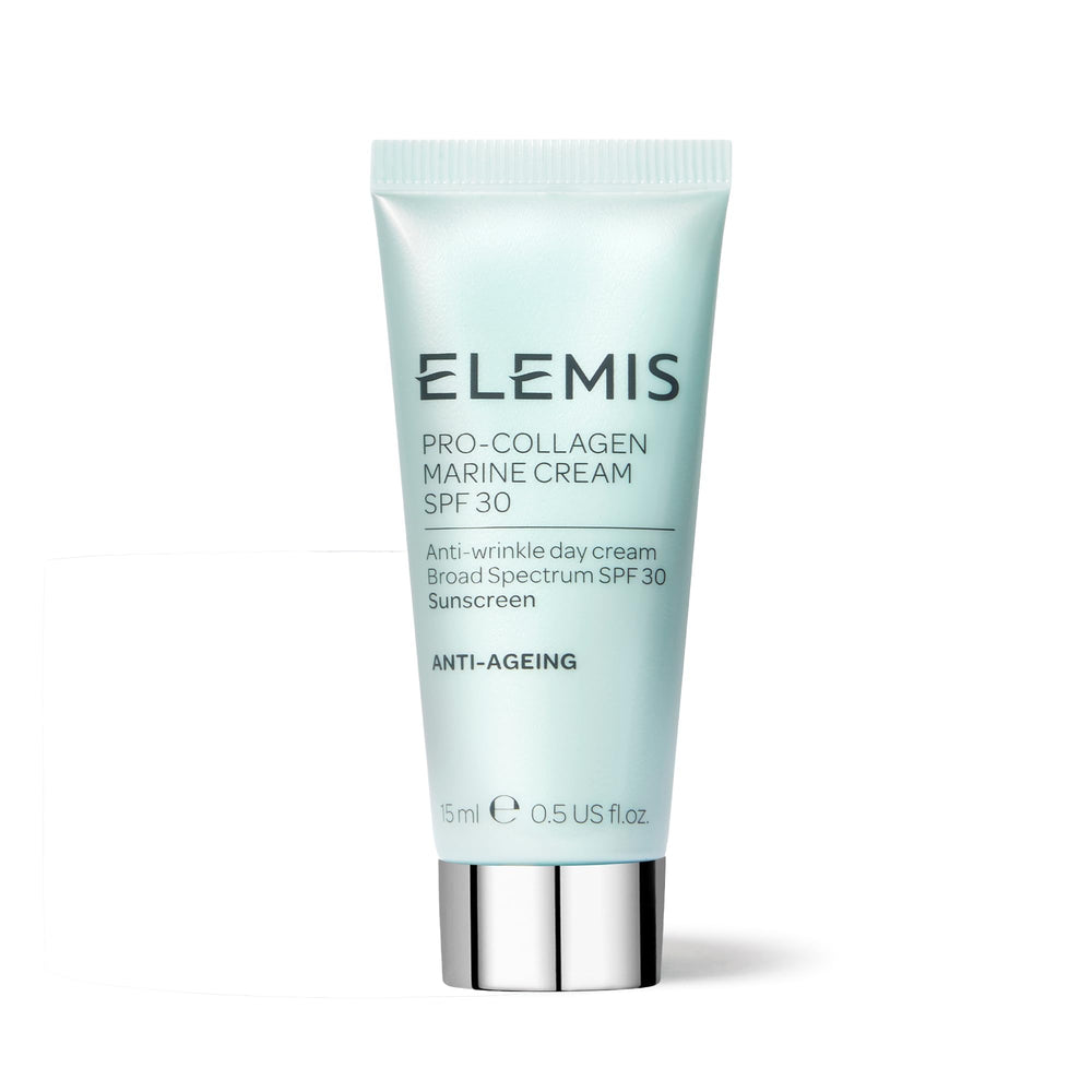 ELEMIS Pro-Collagen Marine Cream SPF 30, pot ouvert, texture légère et gourmande.