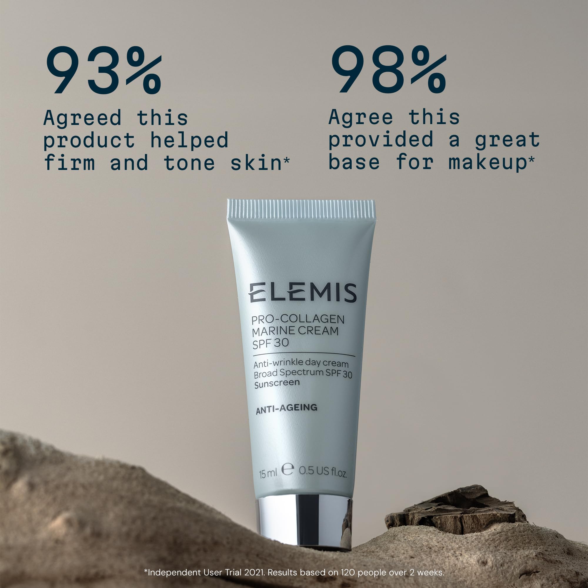 Protection SPF 30 et hydratation fournie par ELEMIS Pro-Collagen Marine Cream SPF 30.
