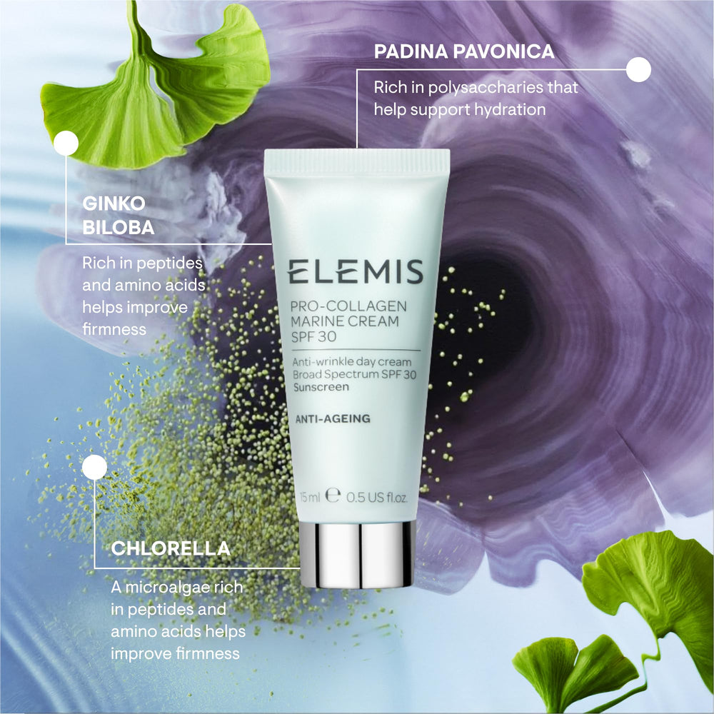 Rituel matin ELEMIS Pro-Collagen Marine Cream SPF 30 en mouvement.