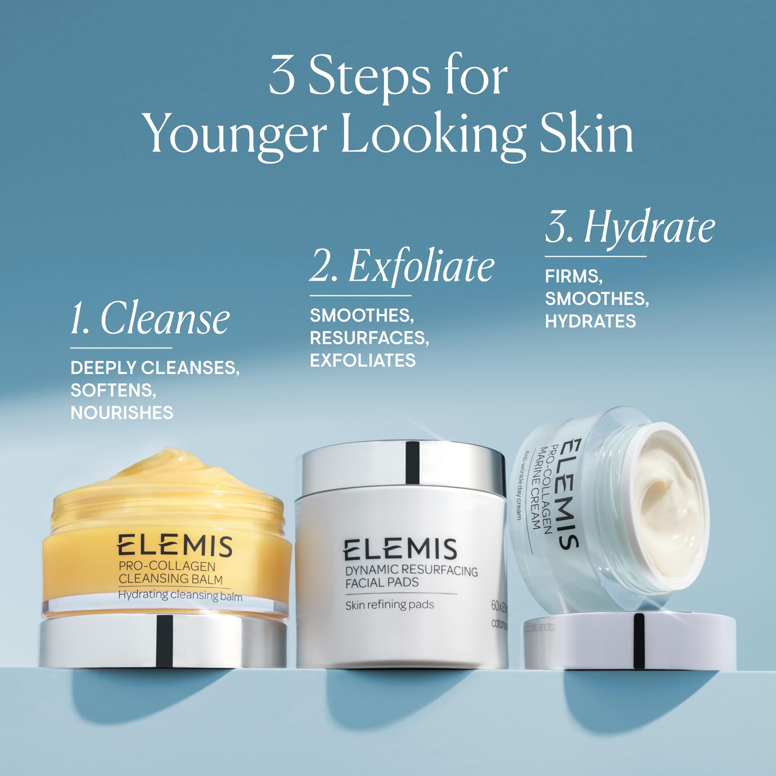 ELEMIS Pro-Collagen Marine Cream, pénétration rapide, fini léger sur le visage
