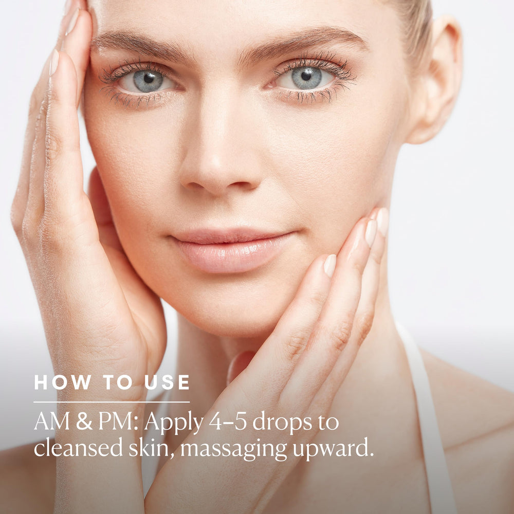 Peau plus ferme après l’utilisation du Sérum ELEMIS Pro-Collagen Renewal.