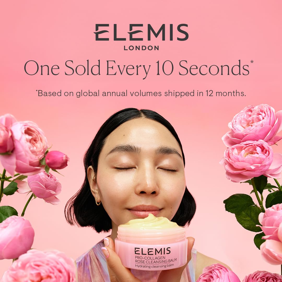 Elemis Pro-Collagen Rose Cleansing Balm et lingette humide, nettoyage des maquillages résistants à l'eau