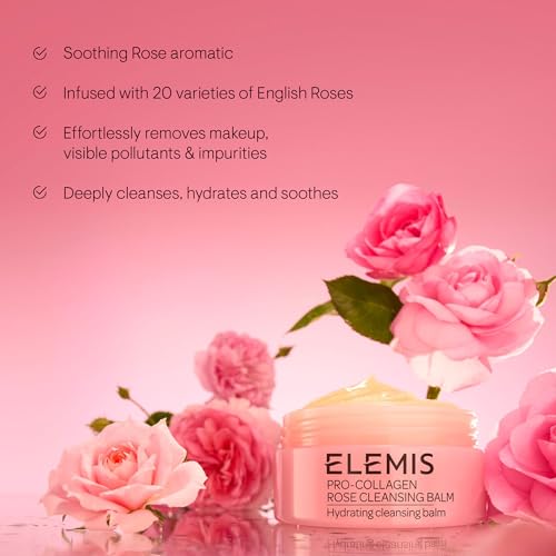 Elemis Pro-Collagen Rose Cleansing Balm en massage visage, soin apaisant