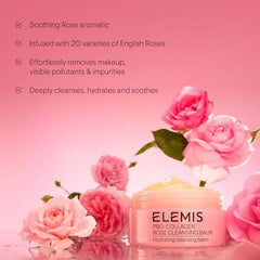 Elemis Pro-Collagen Rose Cleansing Balm en massage visage, soin apaisant