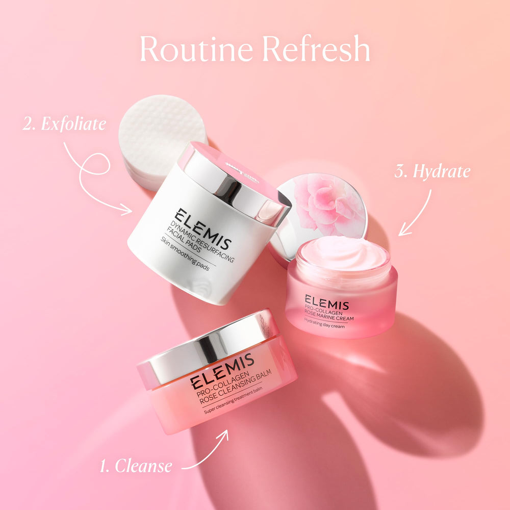 Elemis Pro-Collagen Rose Cleansing Balm, pot dos et étiquette